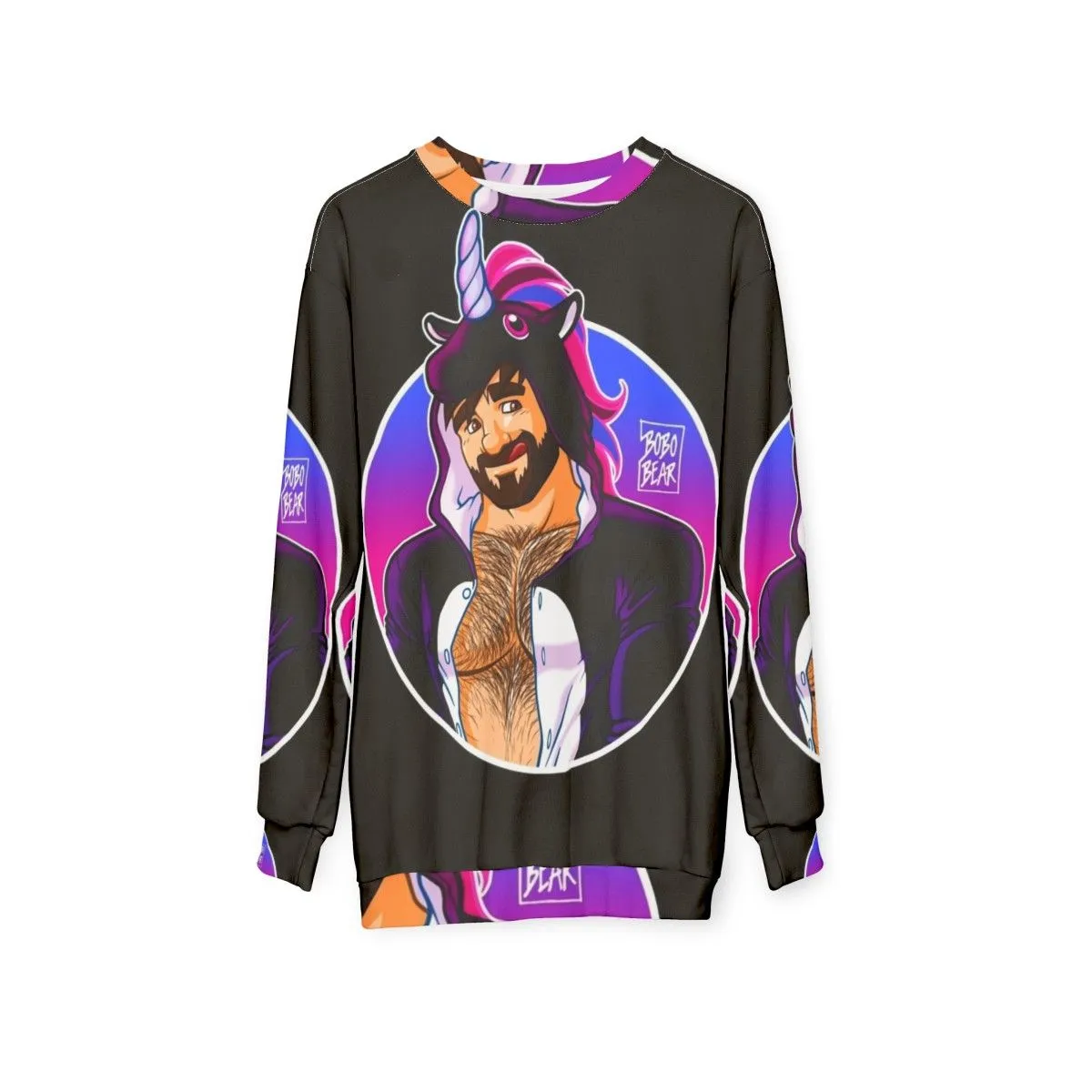Adam Likes Unicorns Round Detail Gay Pride Sweatshirt
