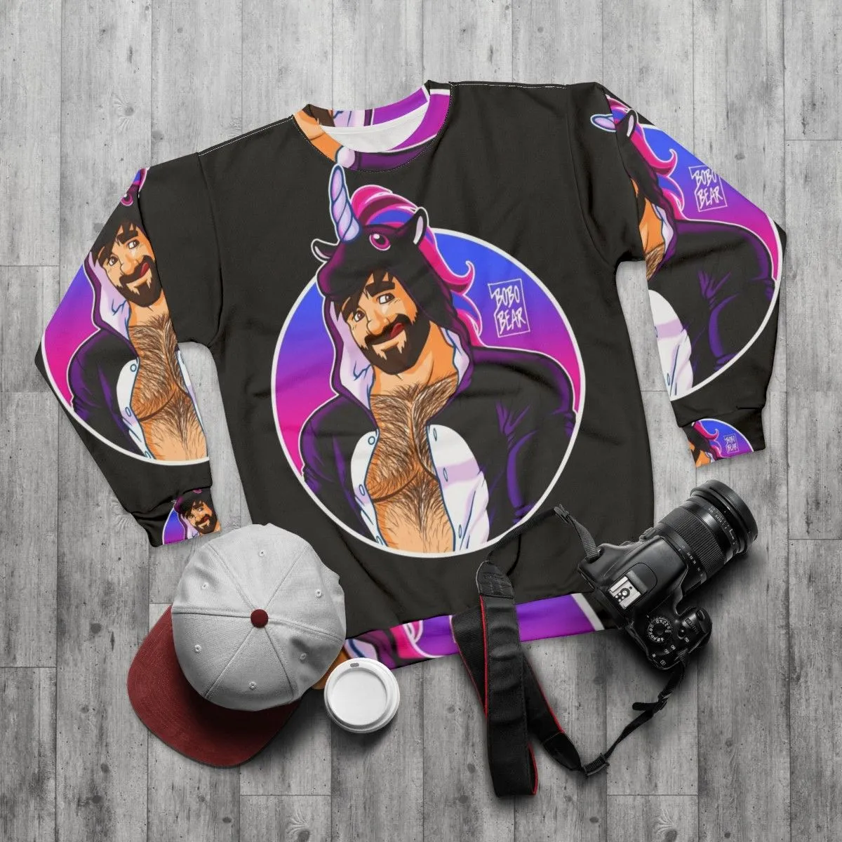 Adam Likes Unicorns Round Detail Gay Pride Sweatshirt