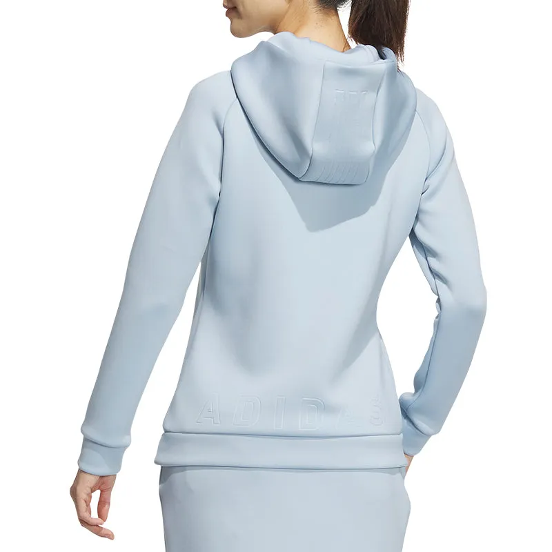 ADIDAS 3D Deboss Knit Women's Hoodie (Blue)