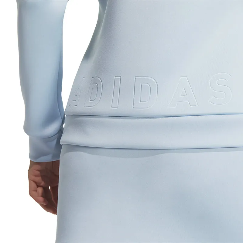 ADIDAS 3D Deboss Knit Women's Hoodie (Blue)