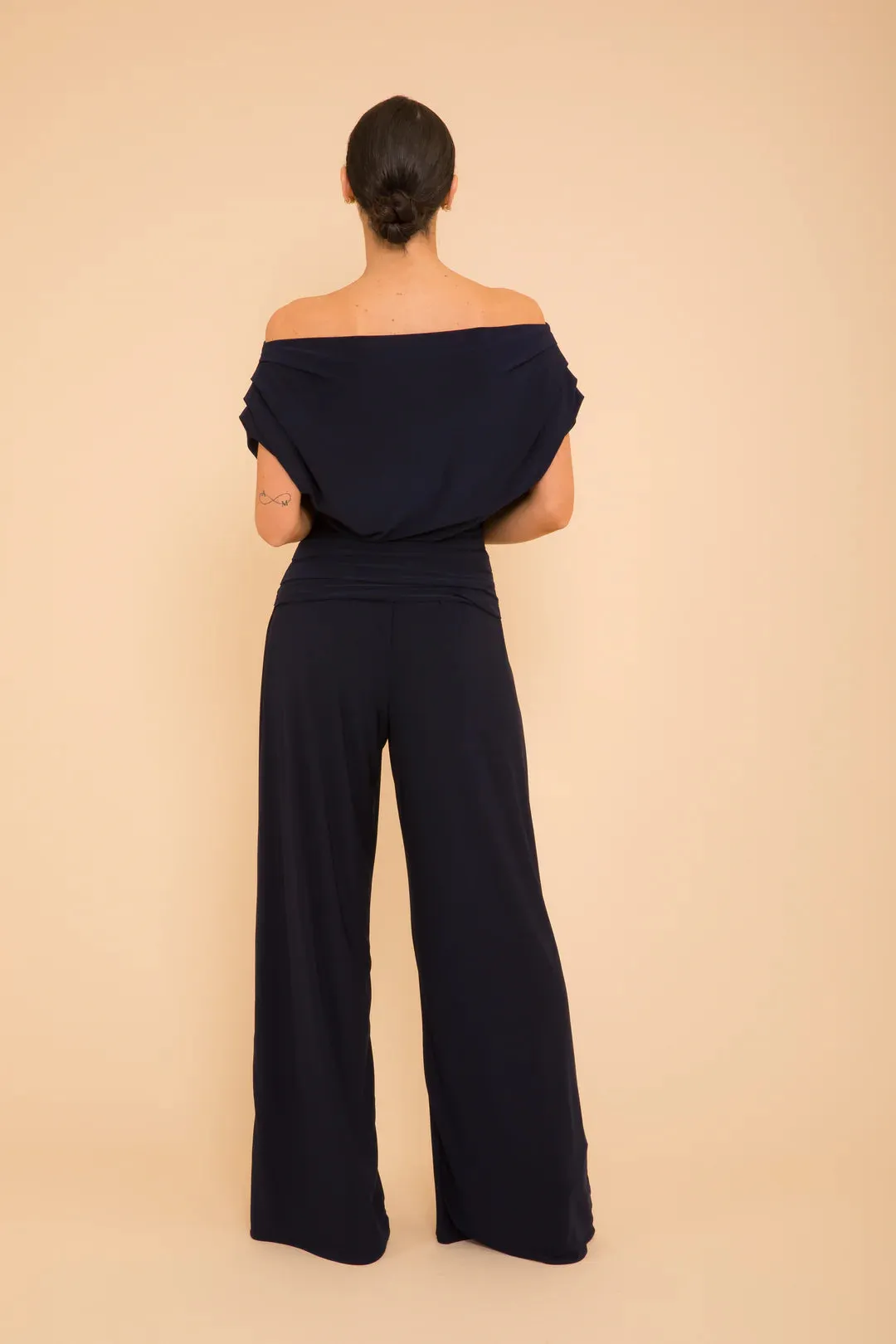 ATOM LABEL carbon jumpsuit navy