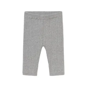 Baby Girl Grey Cable Knit Leggings