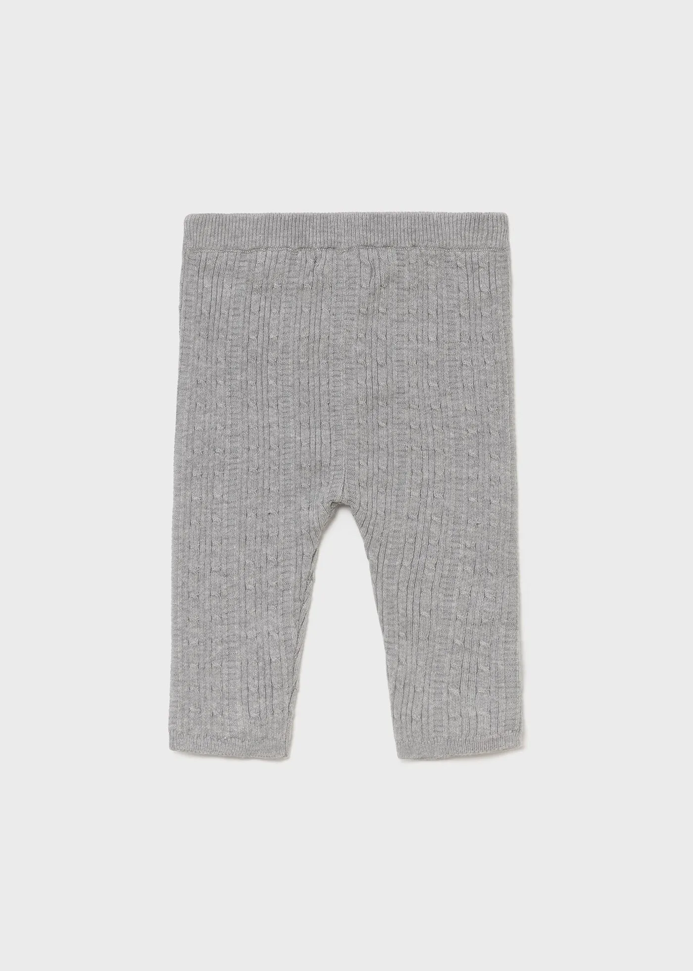 Baby Girl Grey Cable Knit Leggings