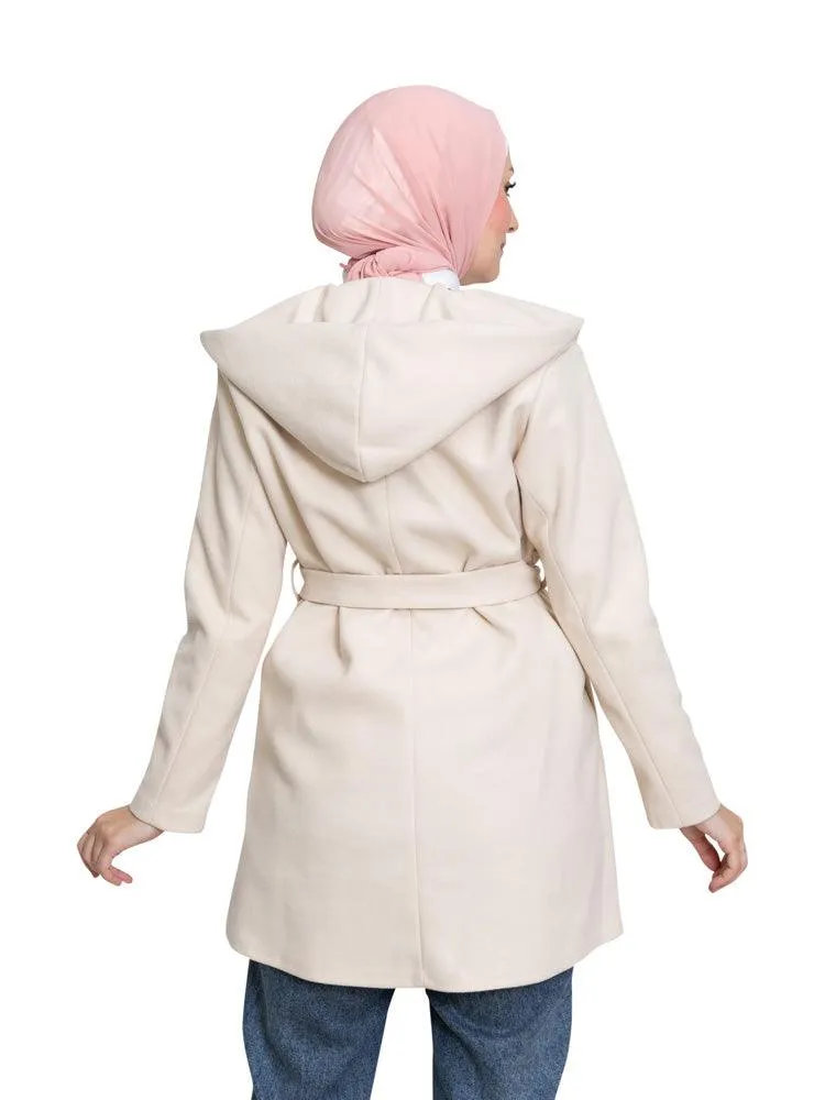Beige Feather Jacket