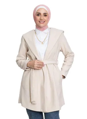 Beige Feather Jacket