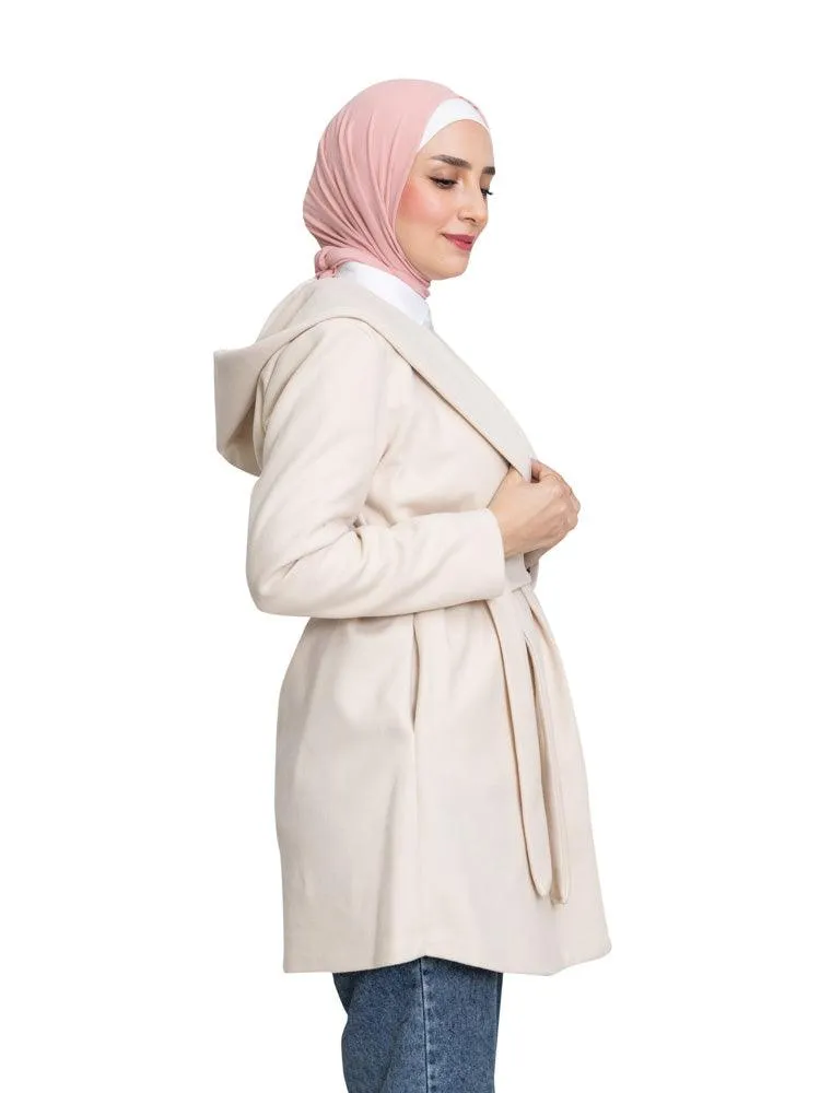 Beige Feather Jacket