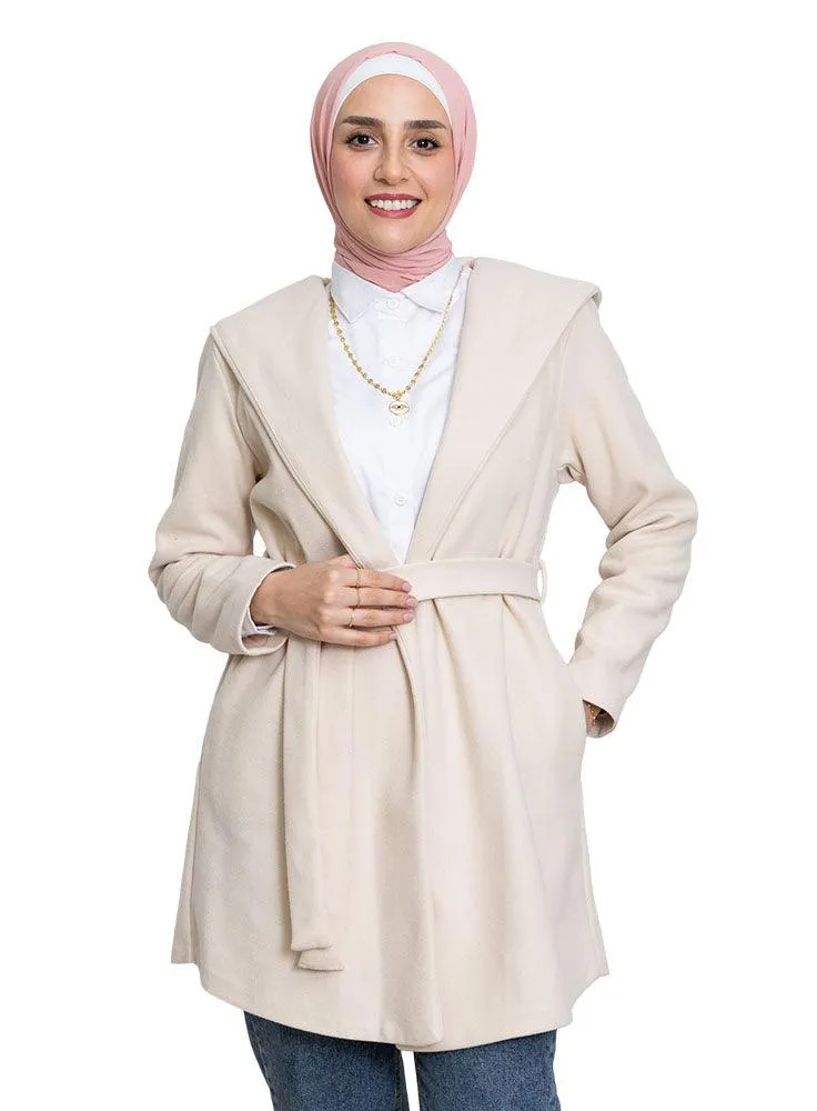 Beige Feather Jacket
