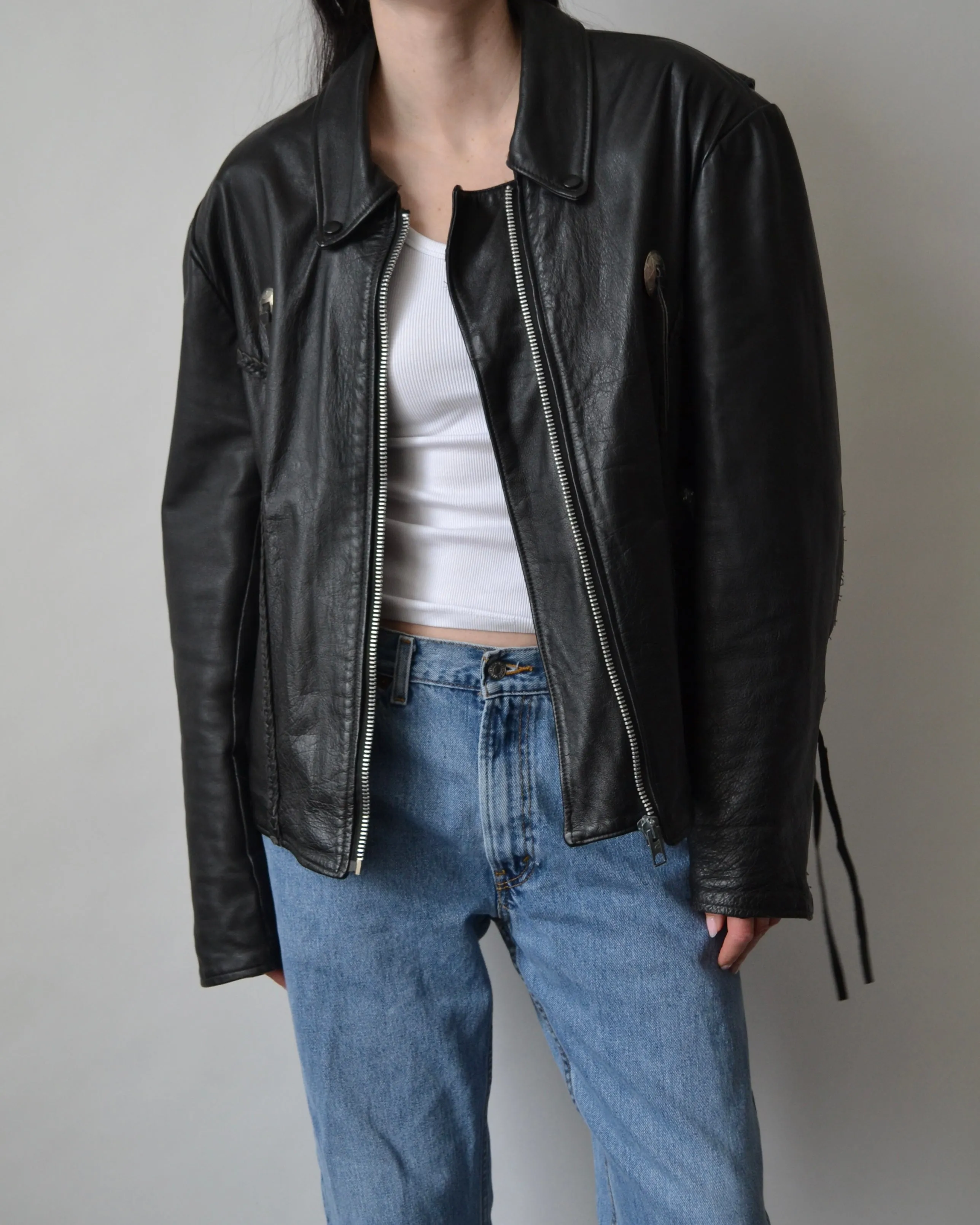 Black Leather Motorcycle Jacket