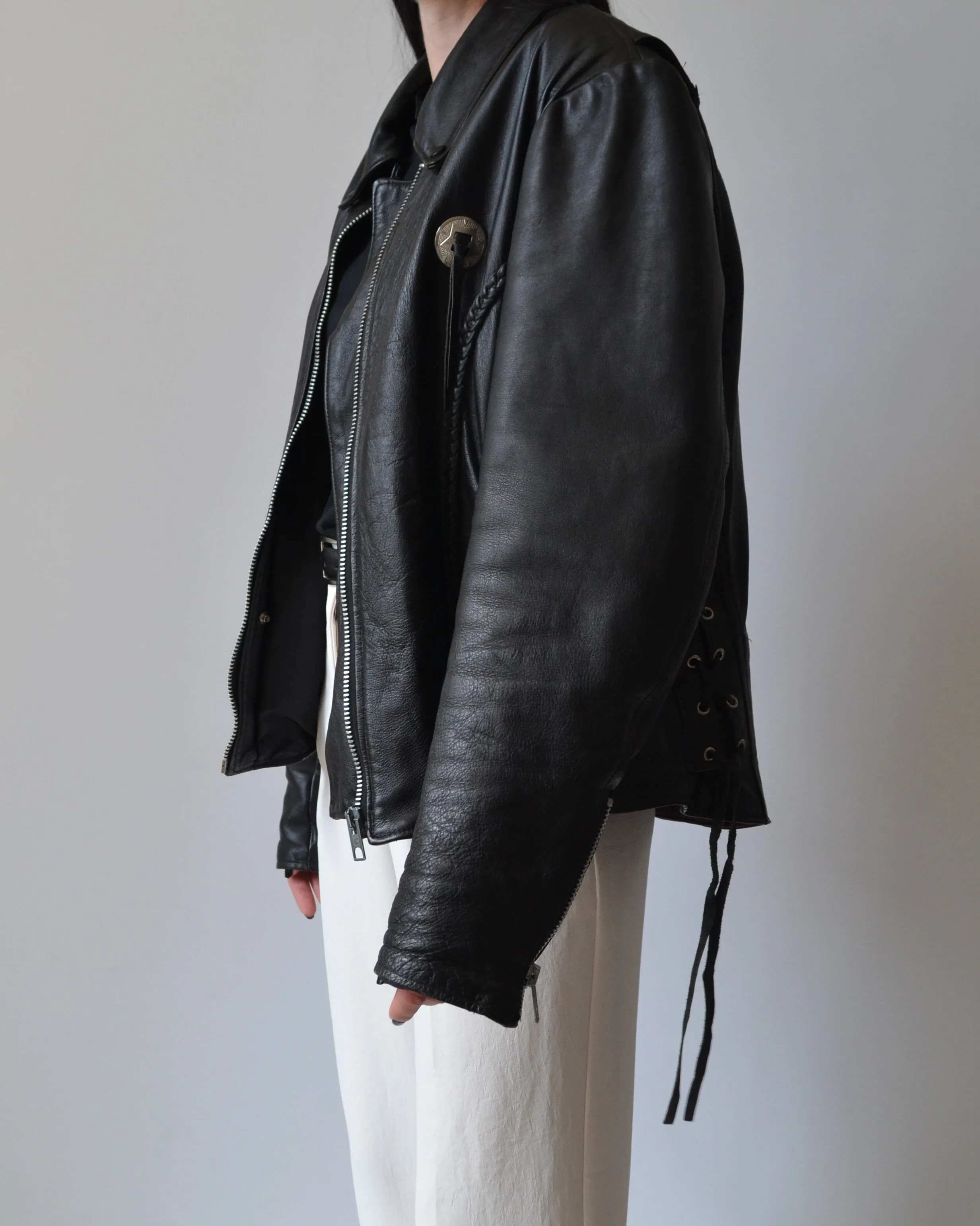 Black Leather Motorcycle Jacket