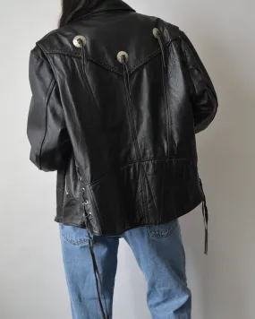 Black Leather Motorcycle Jacket