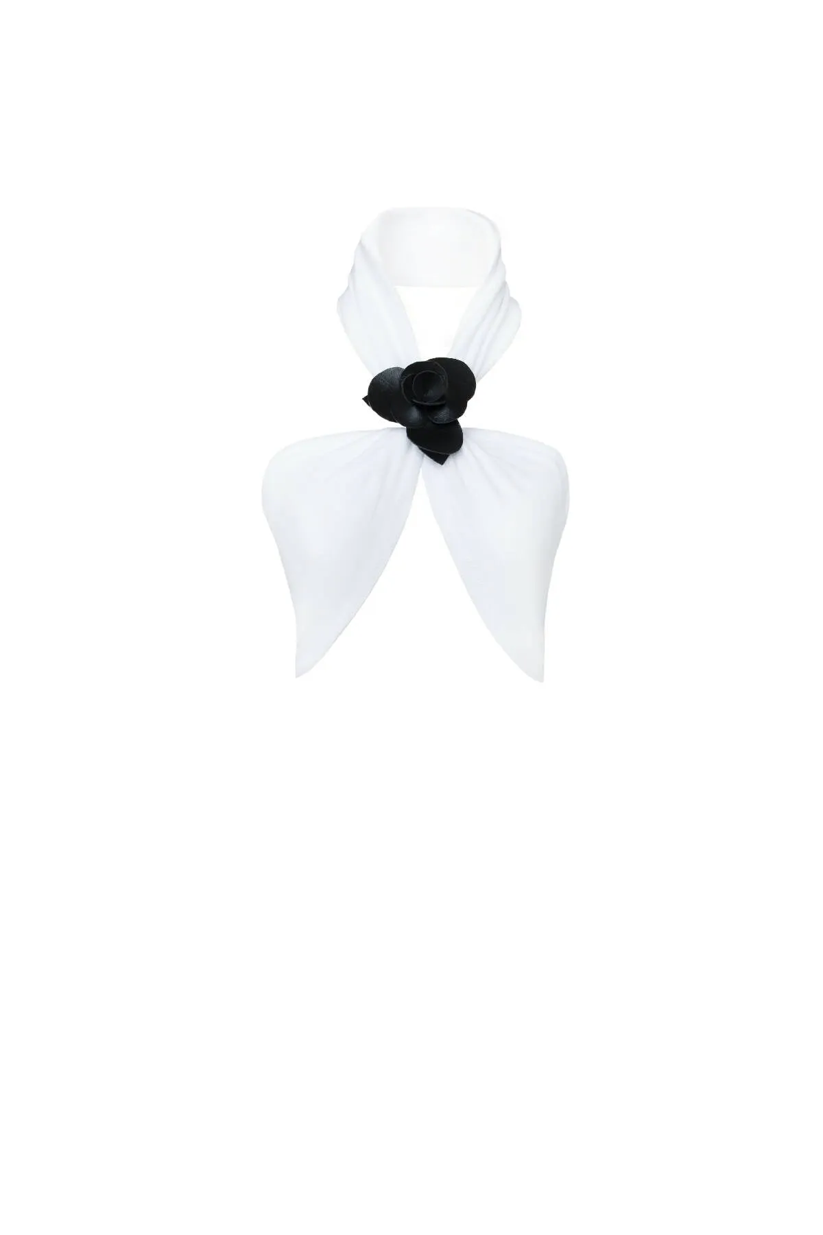 Black Leather Rose Top