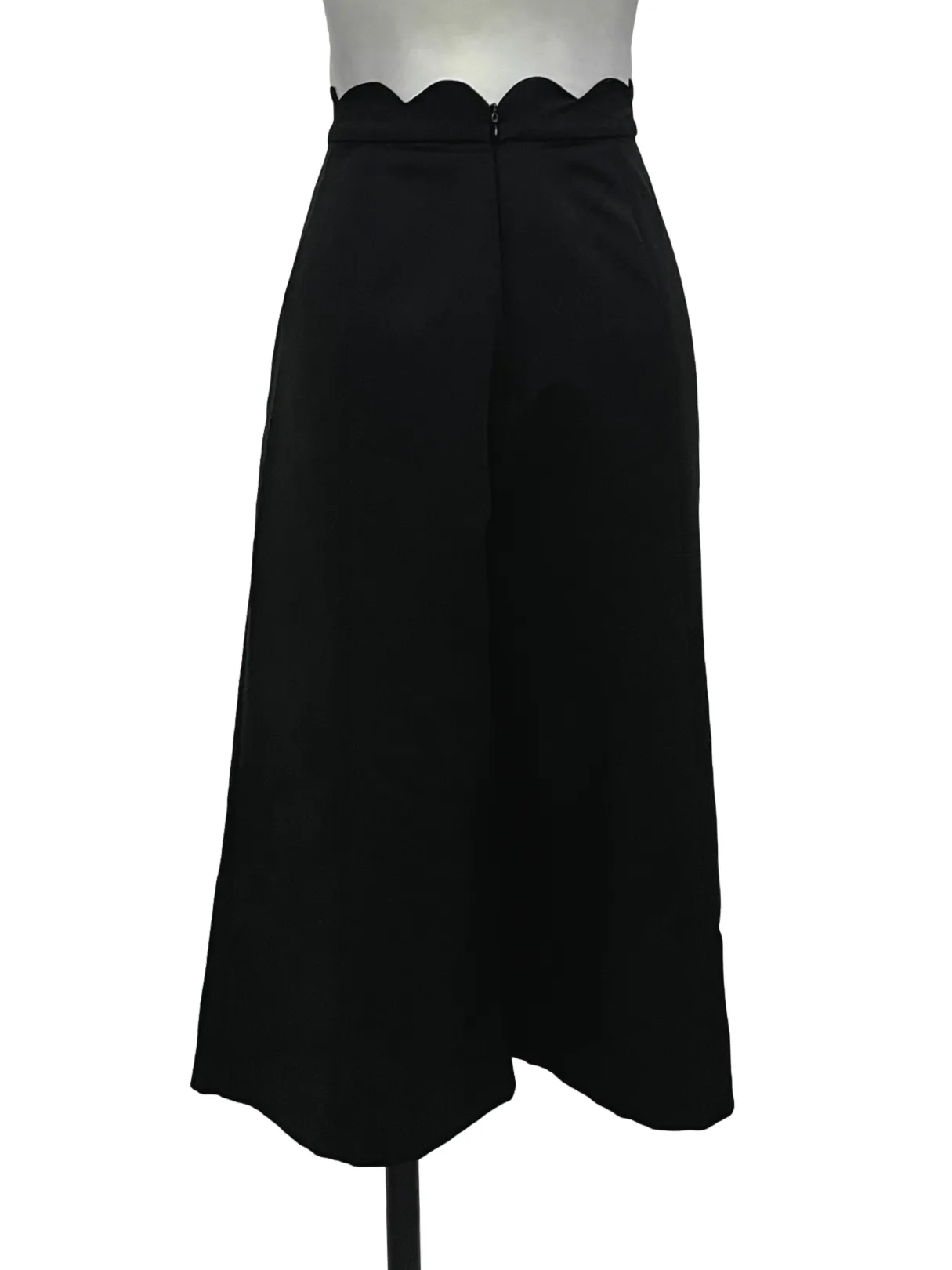 Black Scallop Culottes