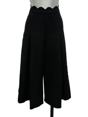 Black Scallop Culottes