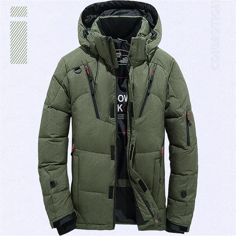 Bludren - Puffer Jacket Heren Ski met Capuchon, Waterdicht, Winddicht & Geïsoleerd