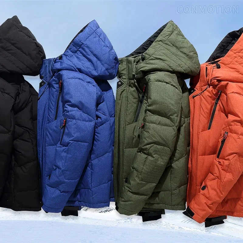 Bludren - Puffer Jacket Heren Ski met Capuchon, Waterdicht, Winddicht & Geïsoleerd