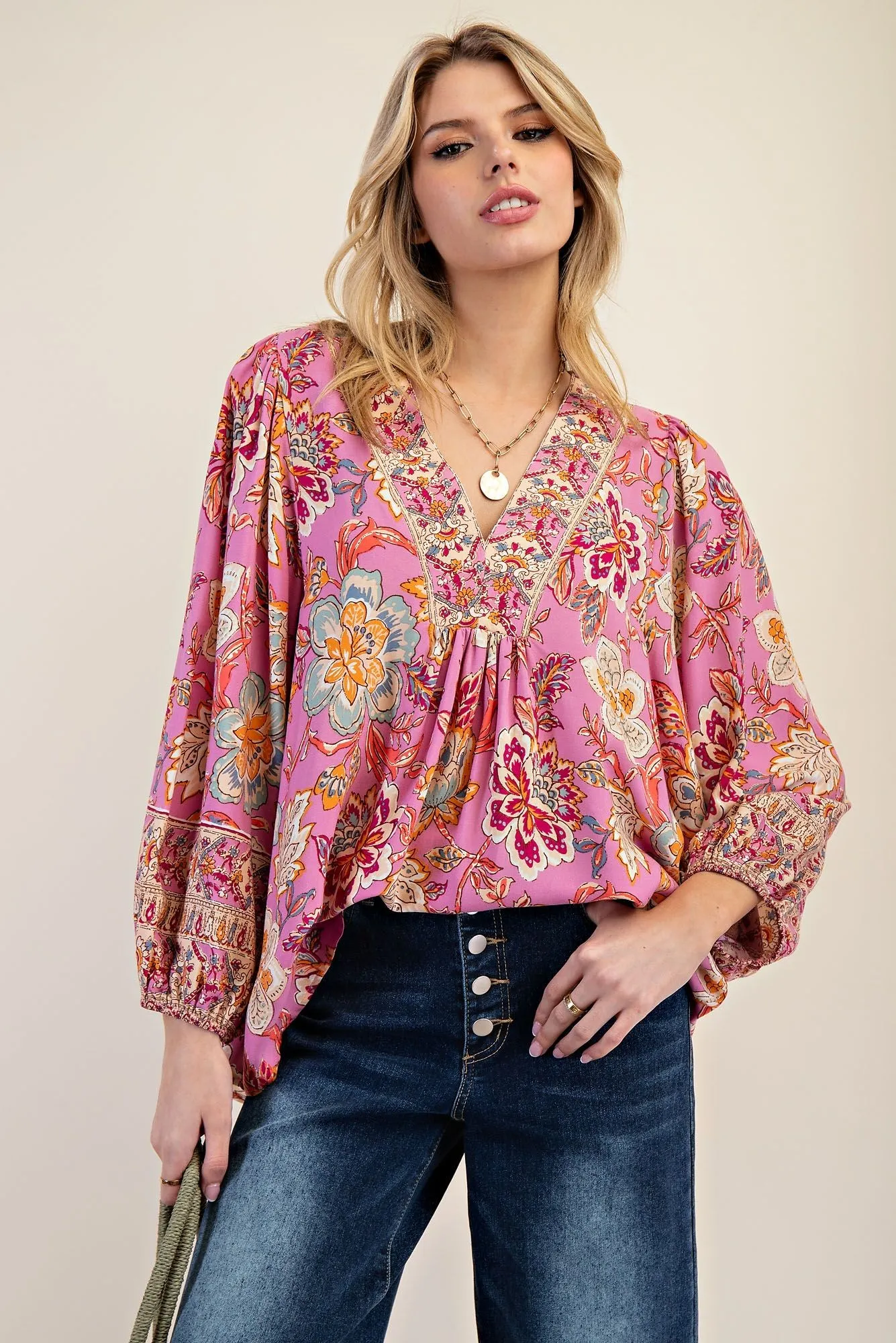 Border Printed Babydoll Tunic/Stuffology Boutique