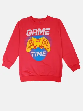 Boys Fleece Game Time Printed Sweatshirt