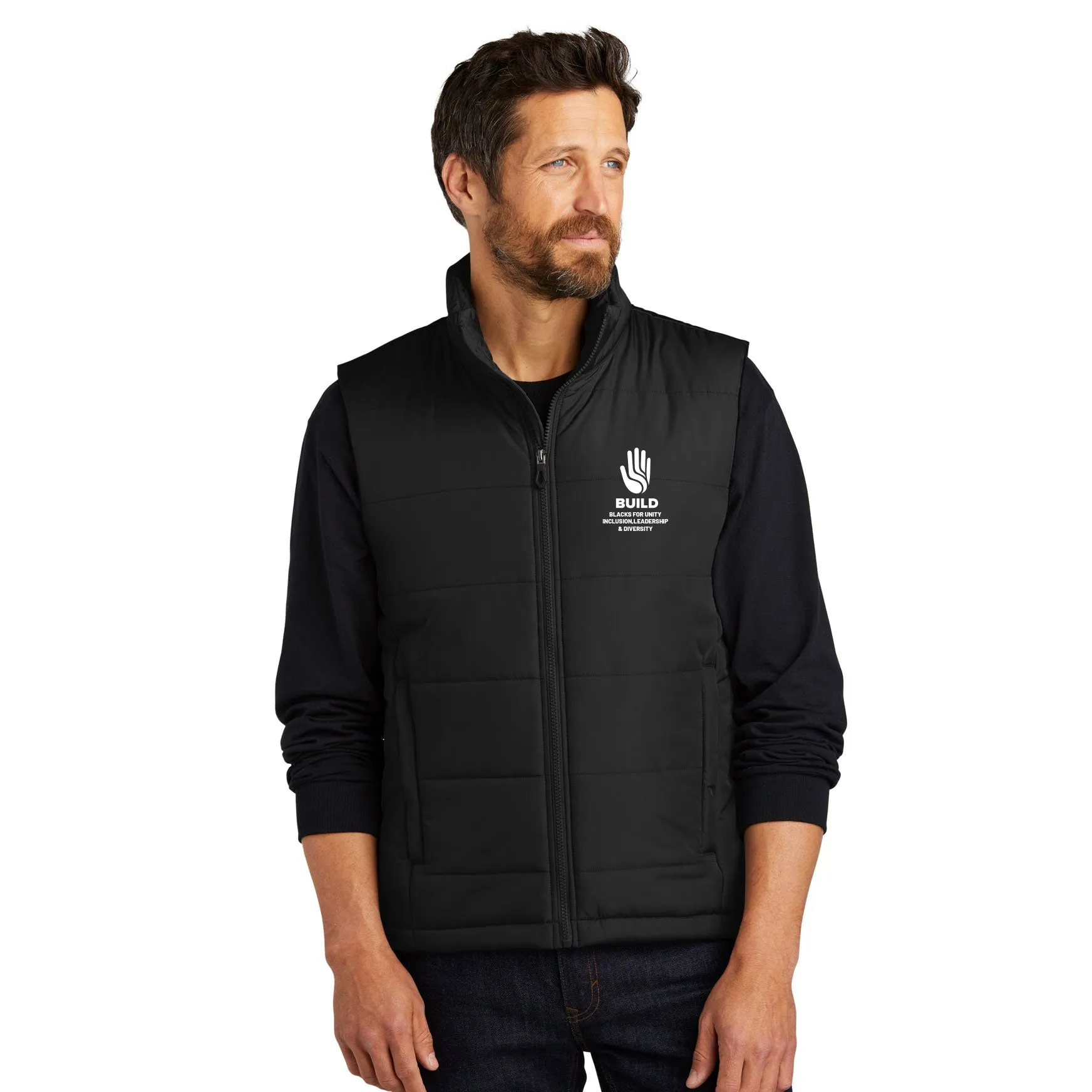BUILD LOGO PUFFER VEST