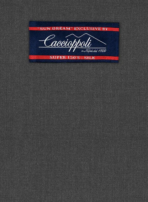 Caccioppoli Sun Dream Dark Gray Wool Silk Jacket