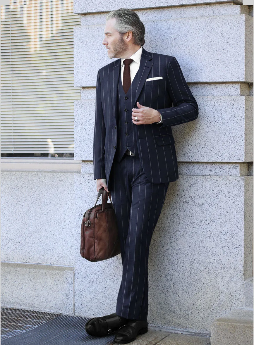 Caccioppoli Sun Dream Uggo Dark Navy Wool Silk Suit