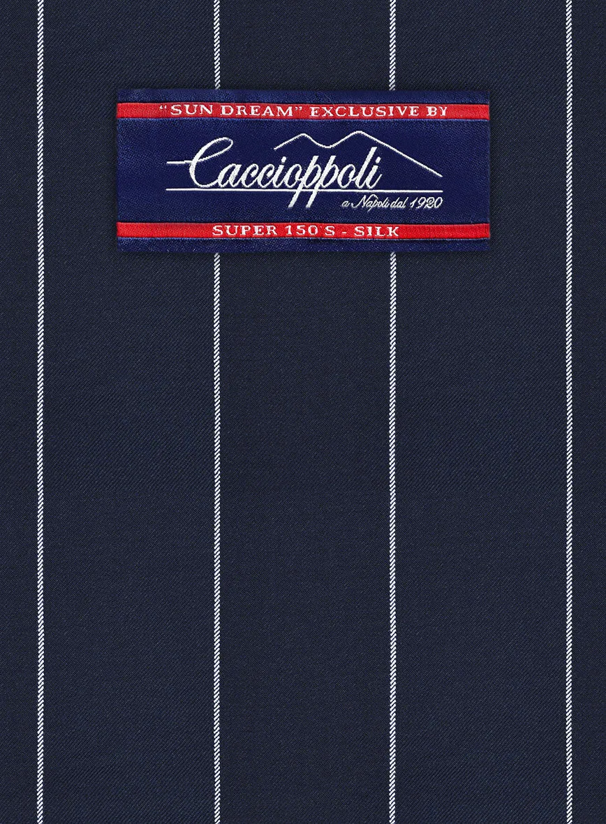 Caccioppoli Sun Dream Uggo Dark Navy Wool Silk Suit