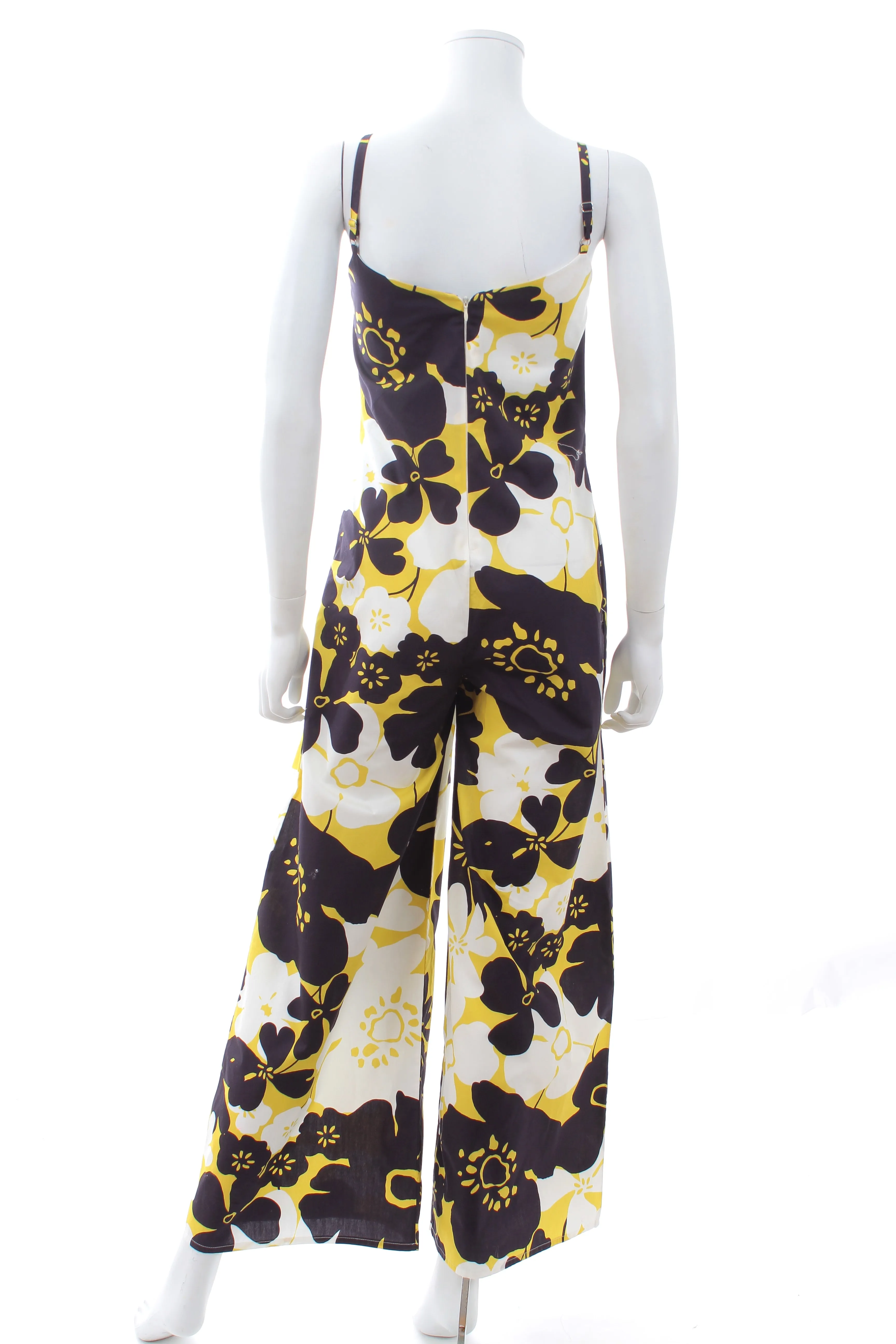 Cala de la Cruz 'Paolina' Floral Printed Cotton Jumpsuit