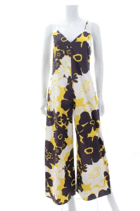 Cala de la Cruz 'Paolina' Floral Printed Cotton Jumpsuit