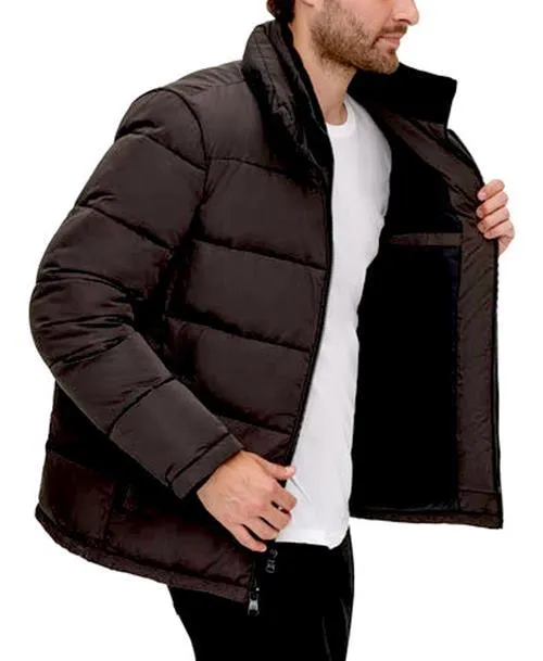 Calvin Klein Mens Puffer Jacket Coat Small Black Solid
