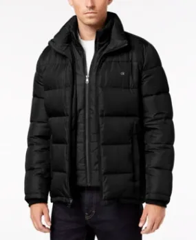 Calvin Klein Mens Puffer Jacket Coat Small Black Solid