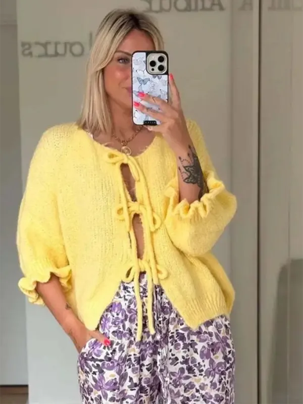 Casual Crew Neck Knit Top