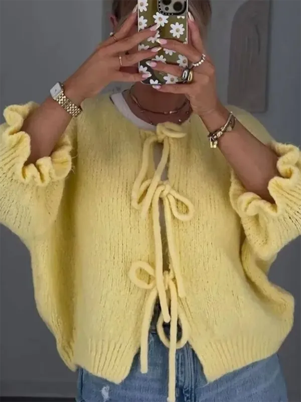 Casual Crew Neck Knit Top