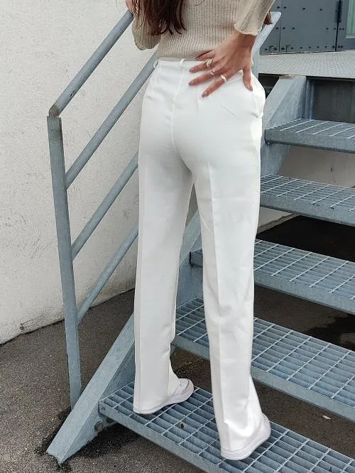 Classic wide pants off white