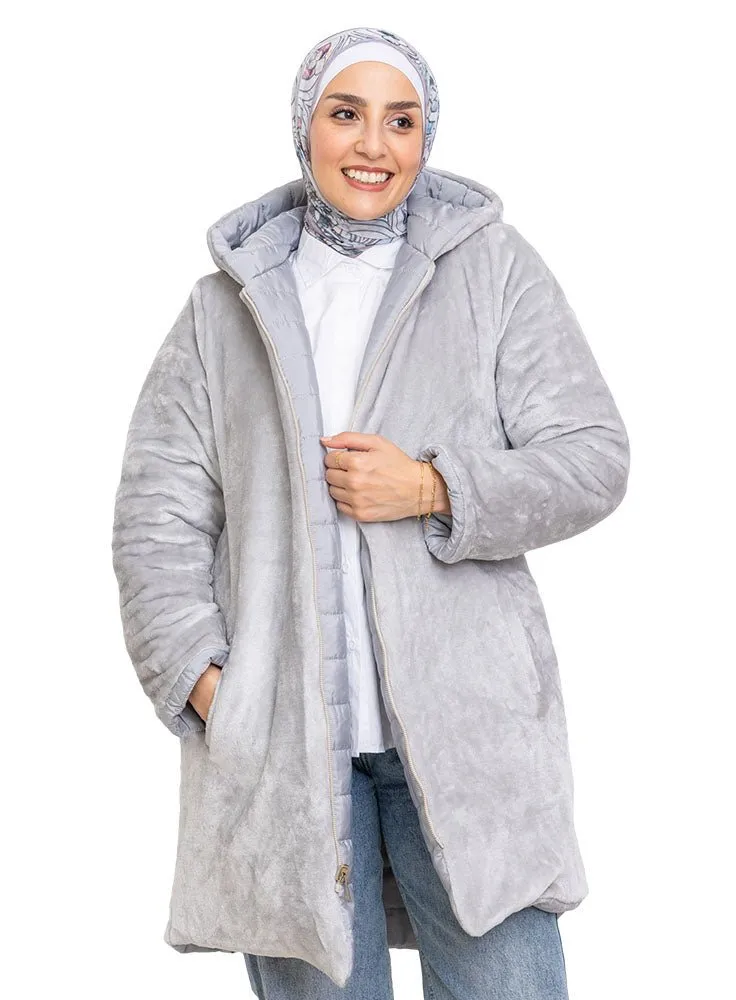 Cloud Long Double Face Jacket