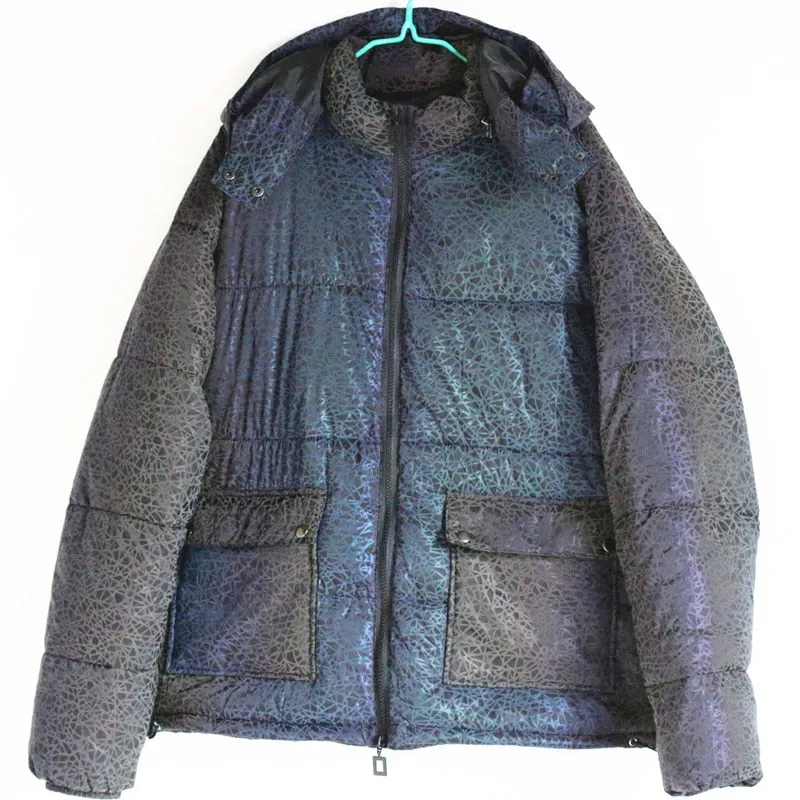 Colorful Line Pattern Winter Reflective Jacket