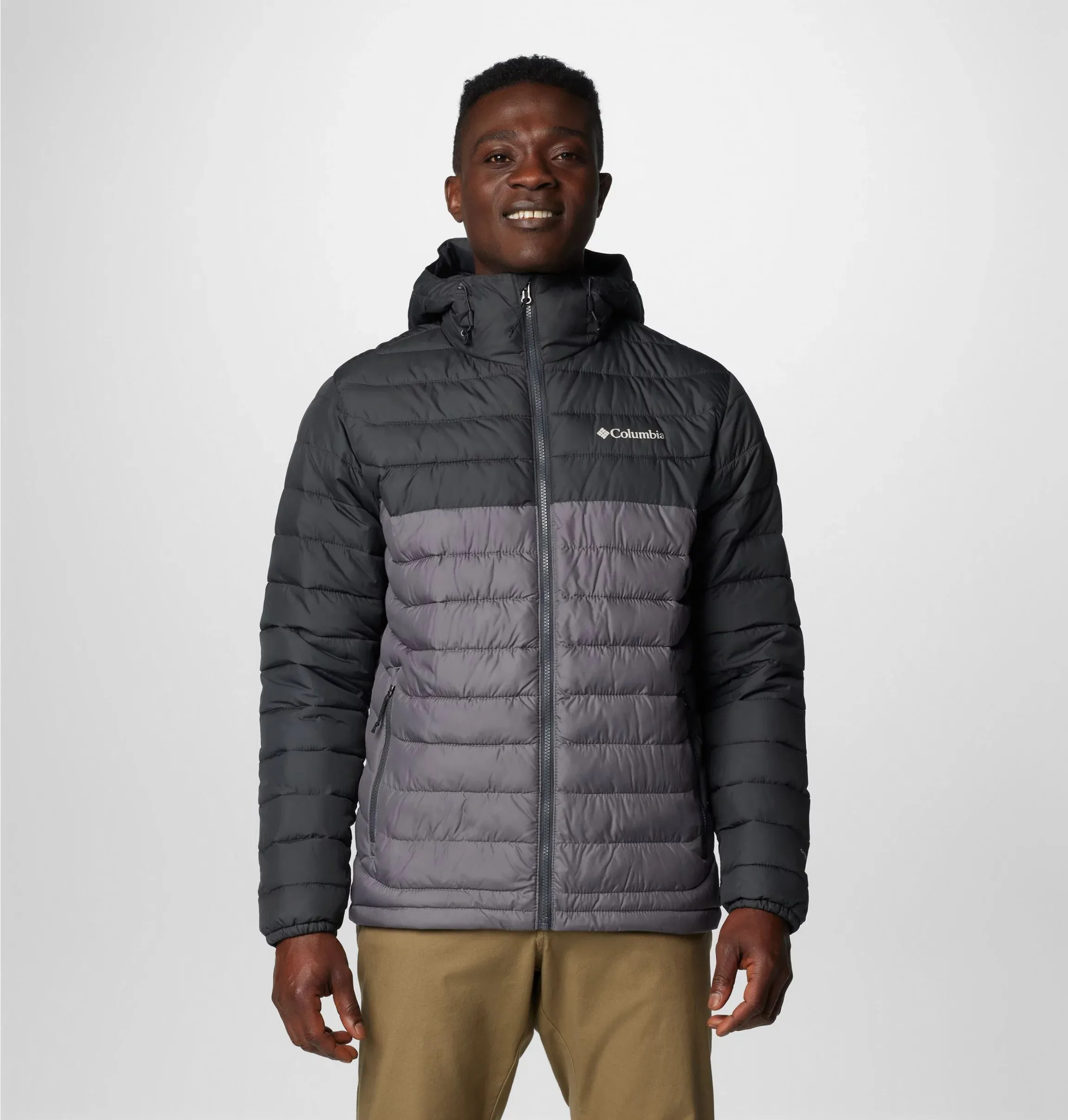 Columbia Men's Powder Lite™ II Hooded Jacket - City Grey, Shark