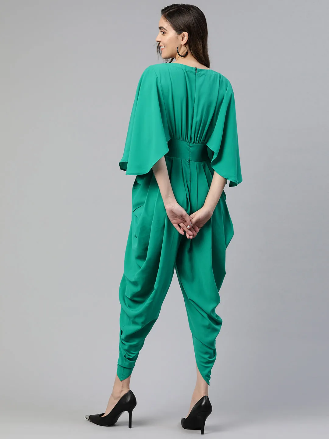Cottinfab Solid Culotte Jumpsuit