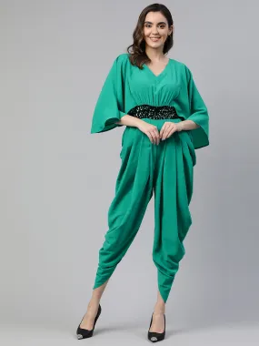 Cottinfab Solid Culotte Jumpsuit