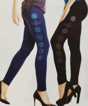 Cotton Lycra Chakra Symbol Leggings