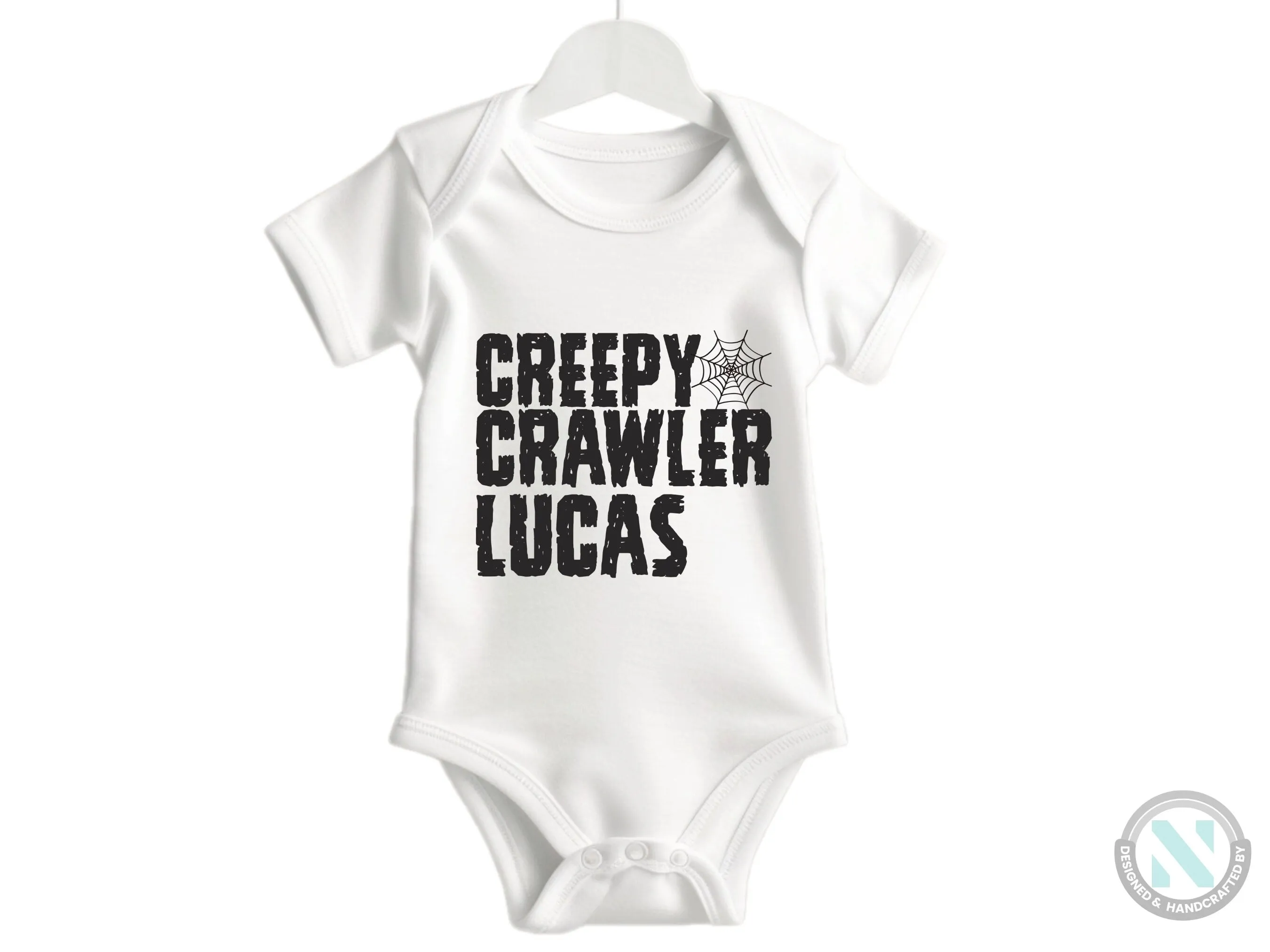 Custom Baby Name Halloween Baby Grow for Boys