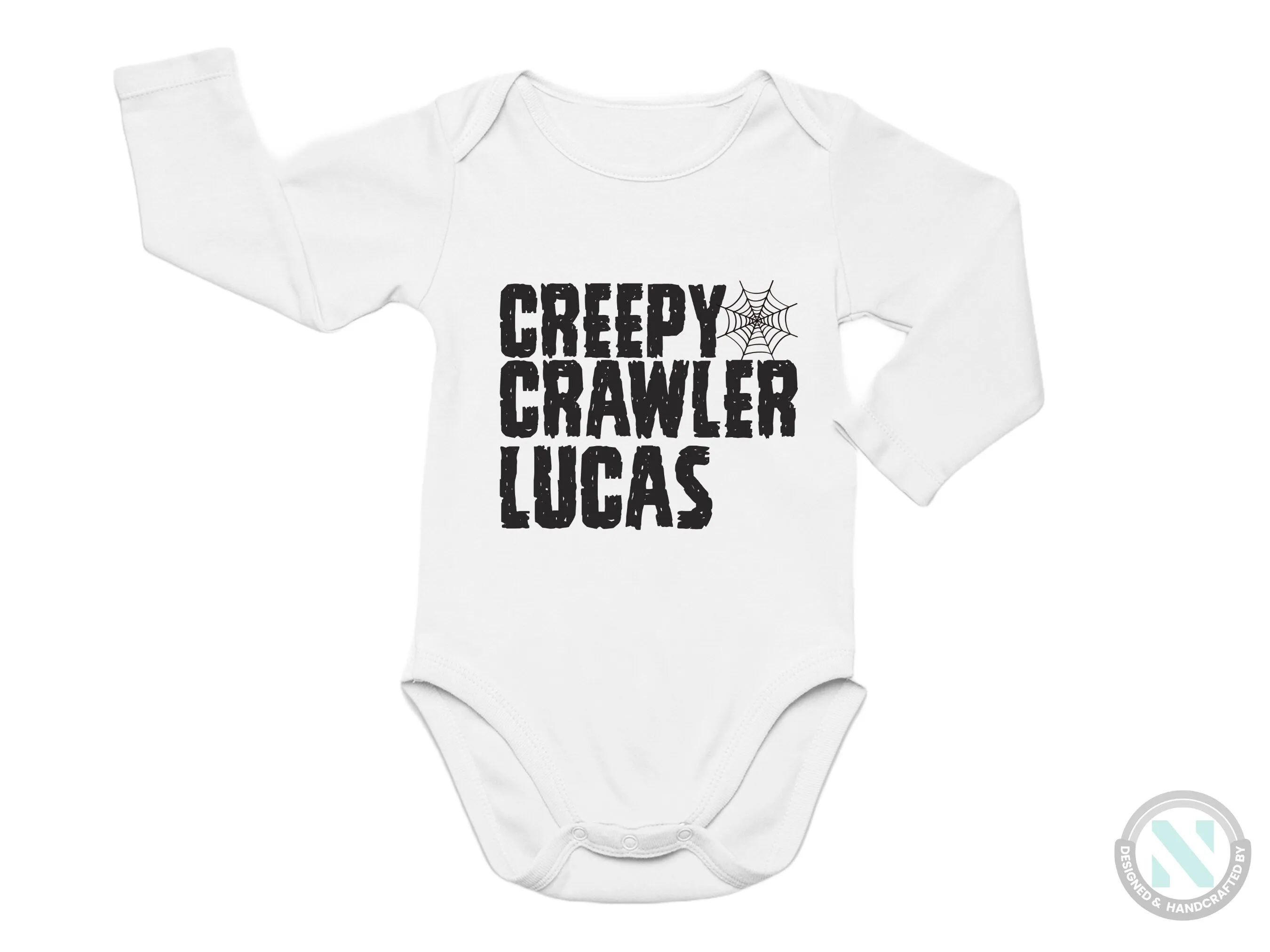 Custom Baby Name Halloween Baby Grow for Boys