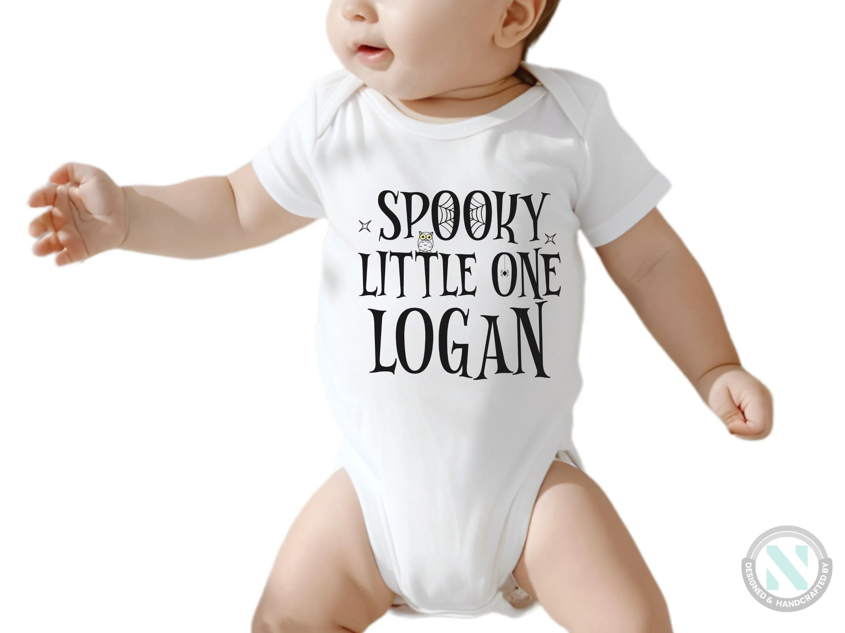 Custom My First Halloween Bodysuit Gift for Baby Boys with Spooky Little One