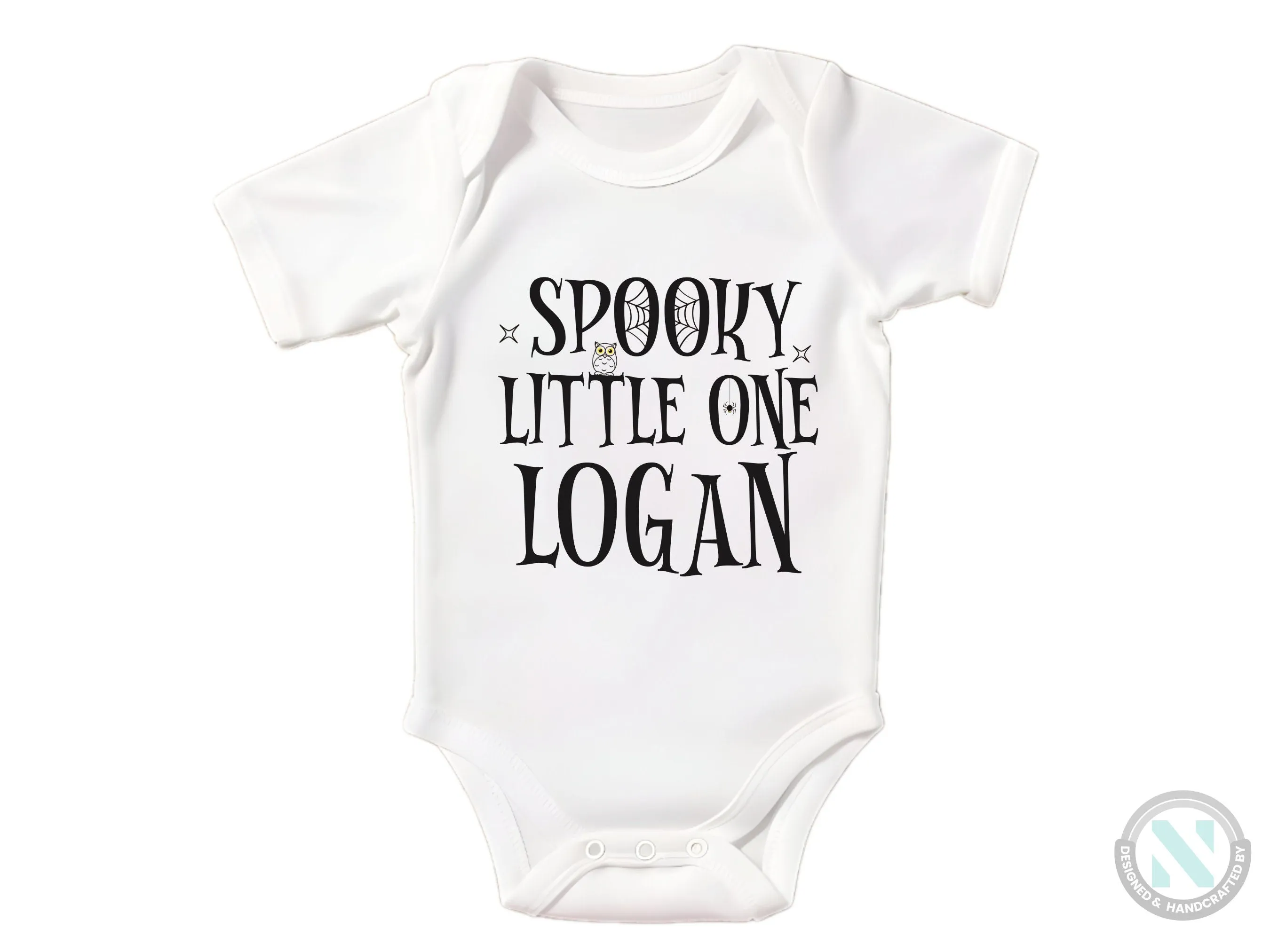 Custom My First Halloween Bodysuit Gift for Baby Boys with Spooky Little One