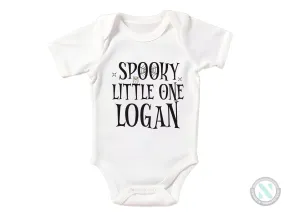 Custom My First Halloween Bodysuit Gift for Baby Boys with Spooky Little One