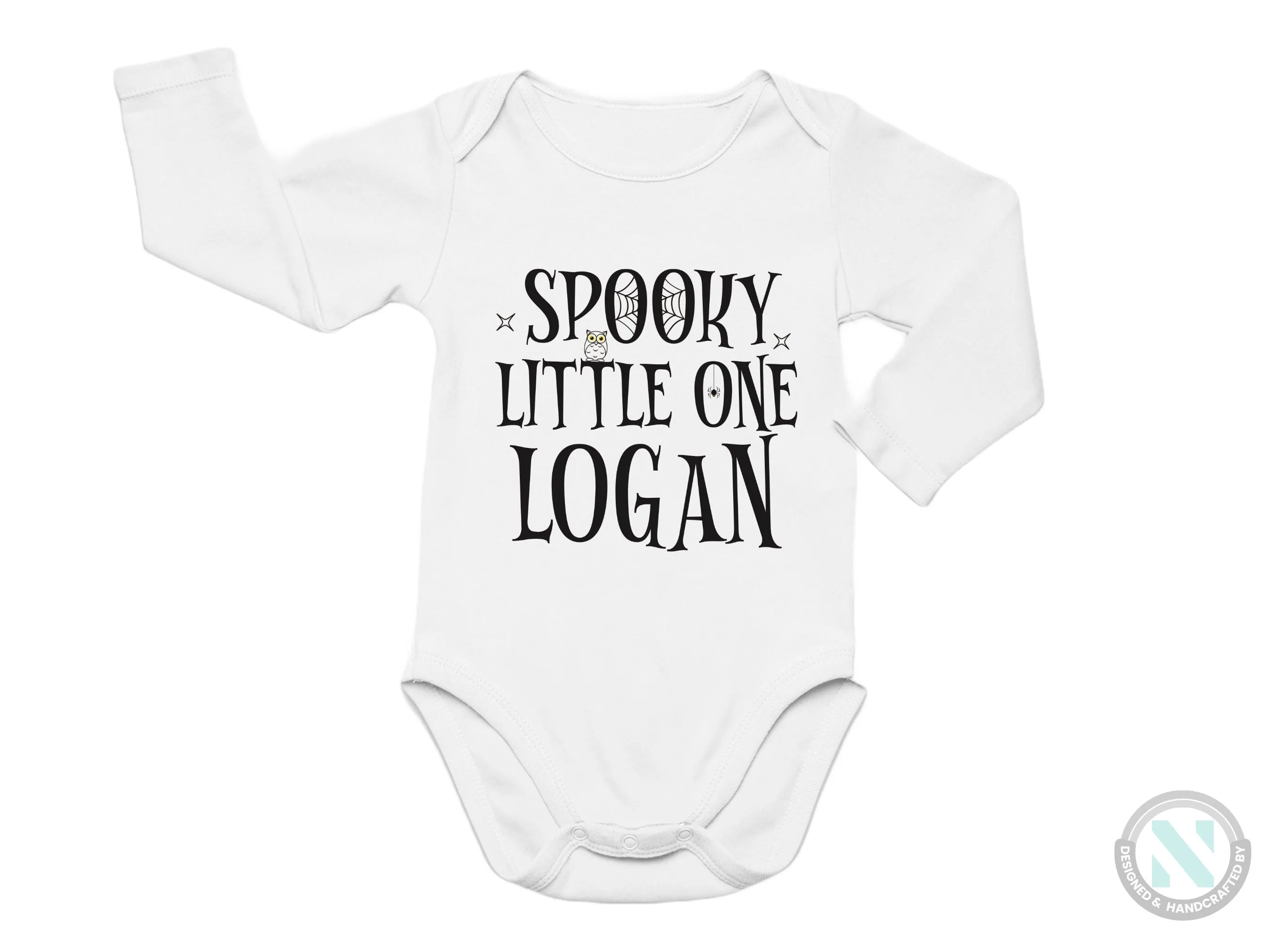 Custom My First Halloween Bodysuit Gift for Baby Boys with Spooky Little One