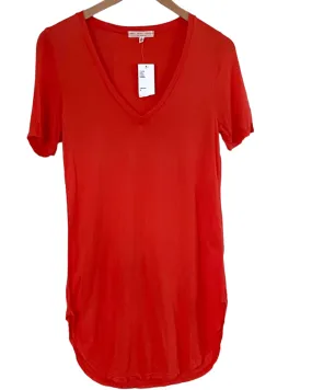 Dark Winter Orange Deep-V Modal Tee