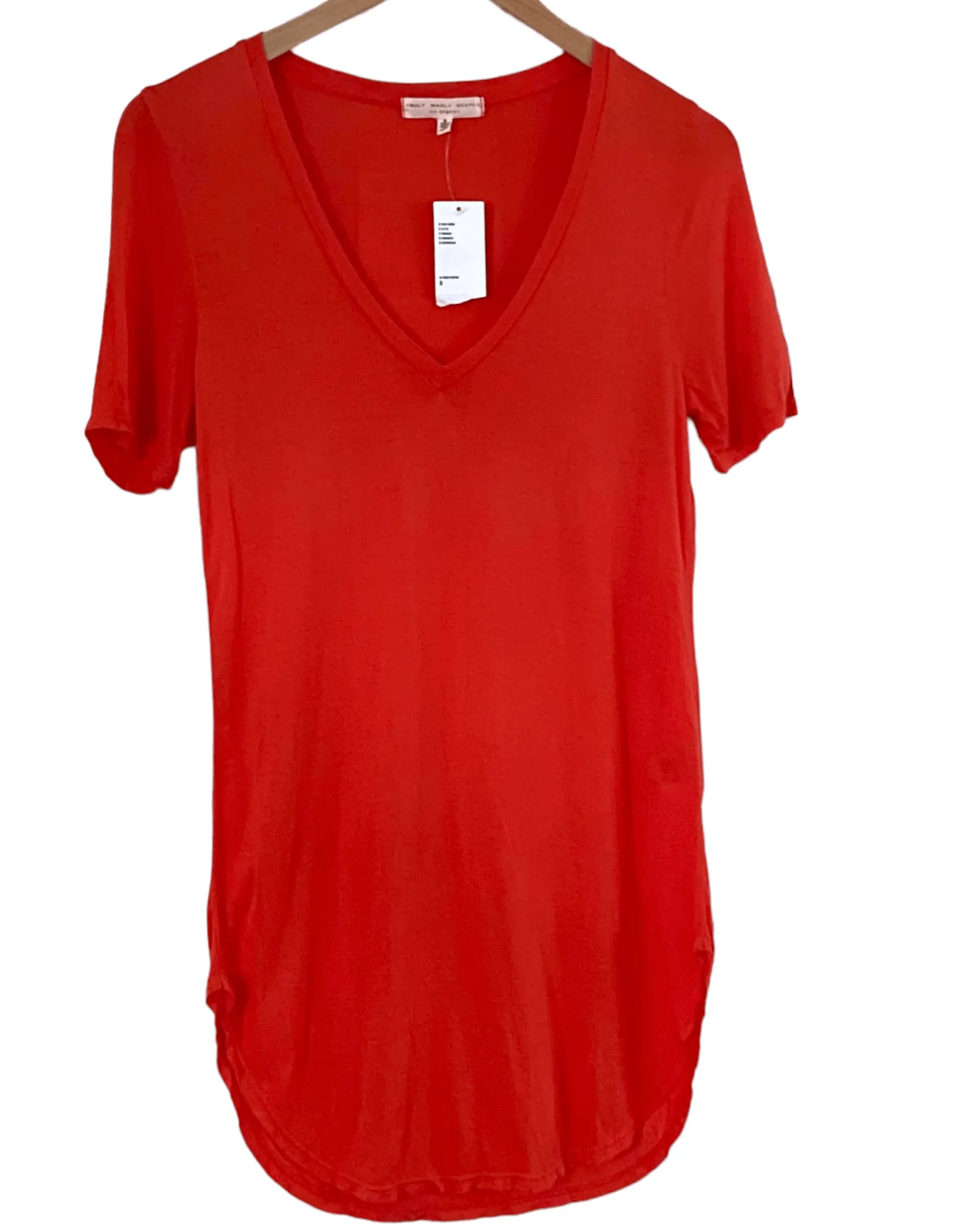Dark Winter Orange Deep-V Modal Tee