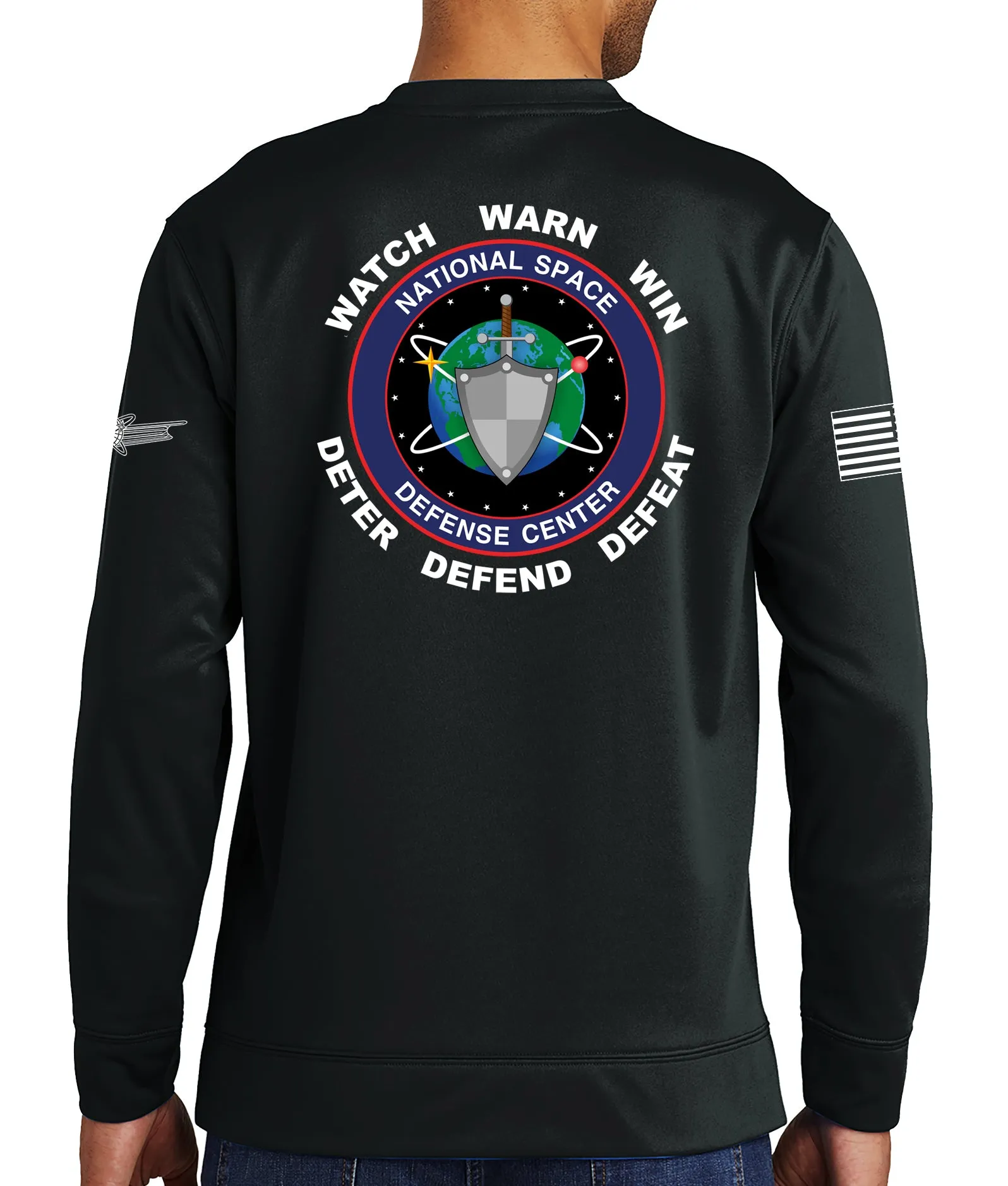 DEL 15 Polyester Crewneck Unisex Sweatshirt. This shirt IS approved for PT.