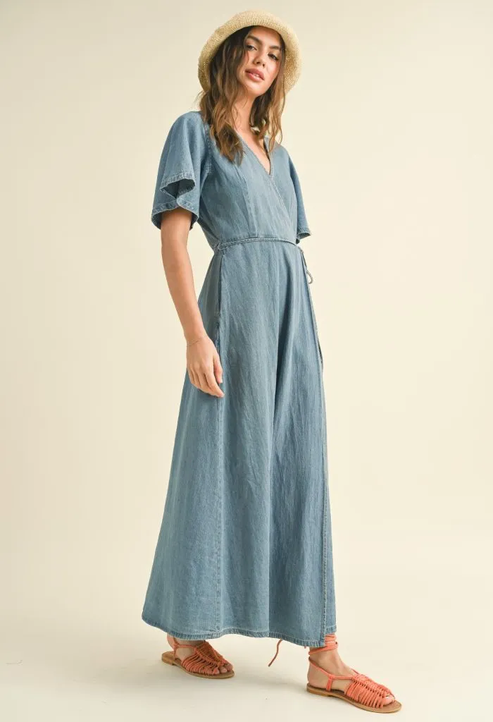 Delilah Denim Wrap Dress