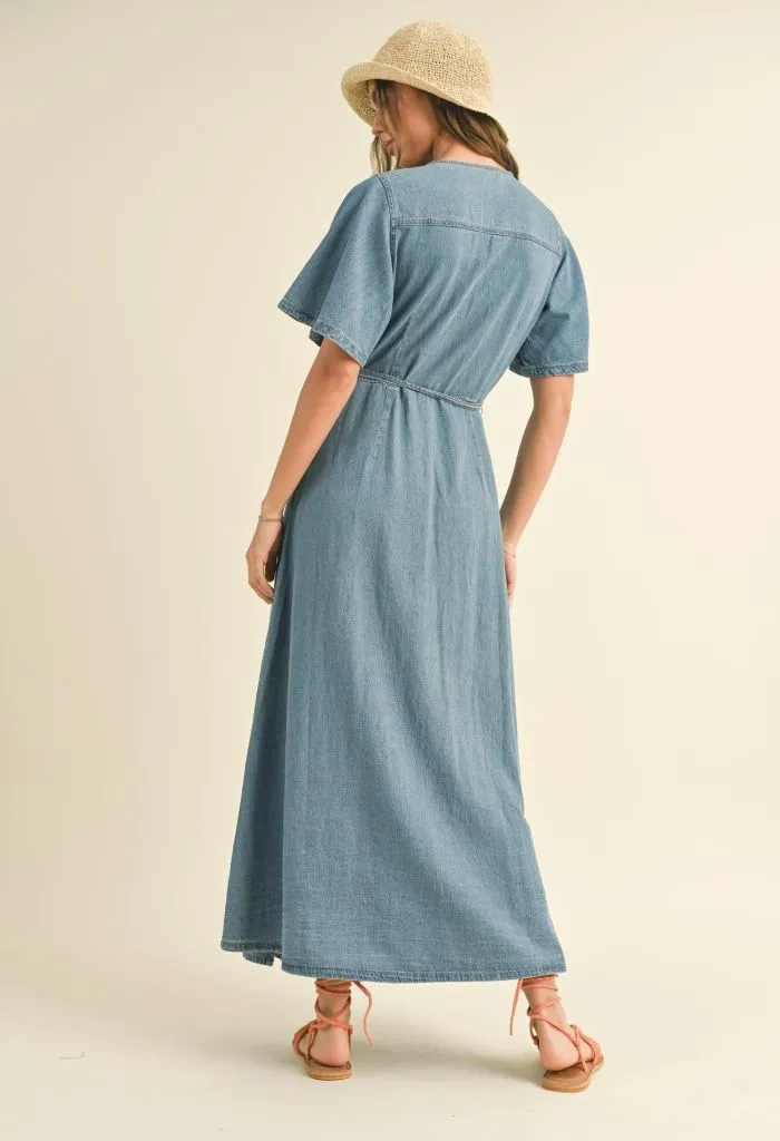 Delilah Denim Wrap Dress