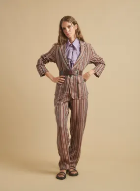 Diega Vamico Linen jacket / Stripes